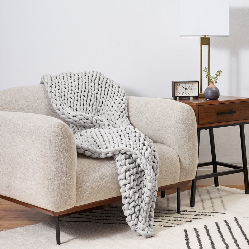 Cotton Chunky Knit Weighted Blanket - velouisse
