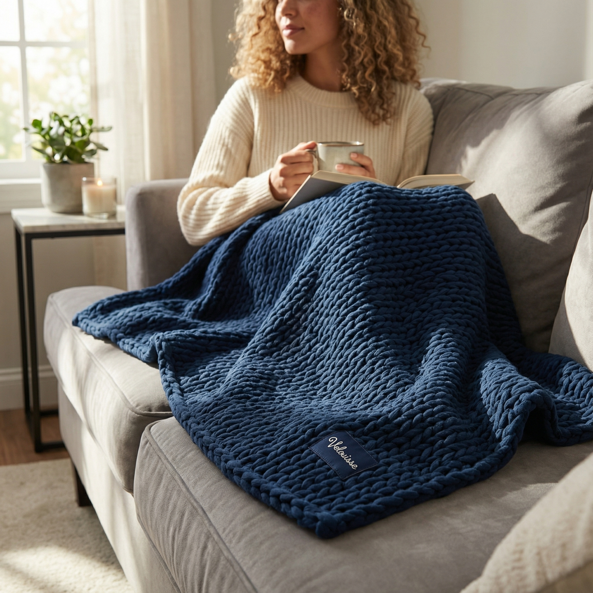 Cotton Chunky Knit Weighted Blanket