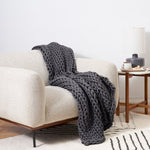 Cotton Chunky Knit Weighted Blanket - velouisse