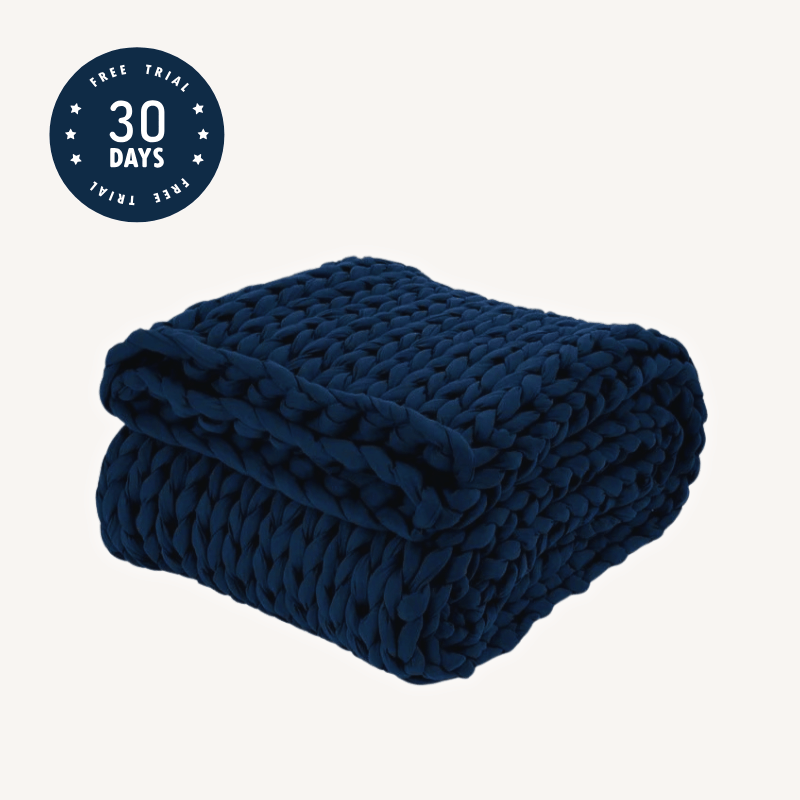 Cotton Chunky Knit Weighted Blanket - velouisse