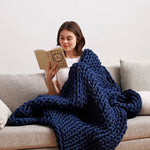 Cotton Chunky Knit Weighted Blanket - velouisse
